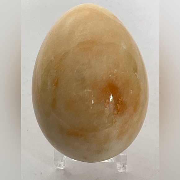 Polished Alabaster Stone 2.5" Pastel Purple Green Yellow Orange Tan Eggs - Picture 5 of 13